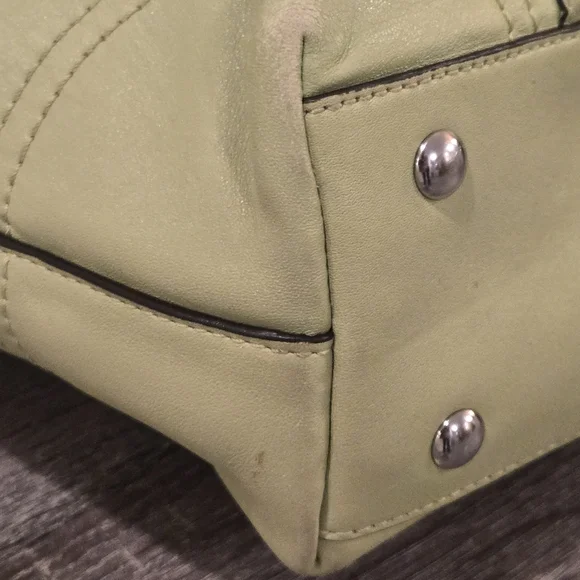 Coach Light Green Leather Tote Bag - Picture 11 of 16